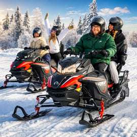 Cracovia: tour de 1 día a Zakopane con motos de nieve, hoguera y aguas termales