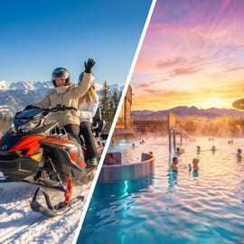 Cracóvia: passeio em Zakopane com motos de neve, fogueira e fontes termais