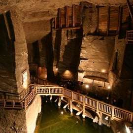 De Cracóvia: visita guiada à mina de sal de Wieliczka com transporte