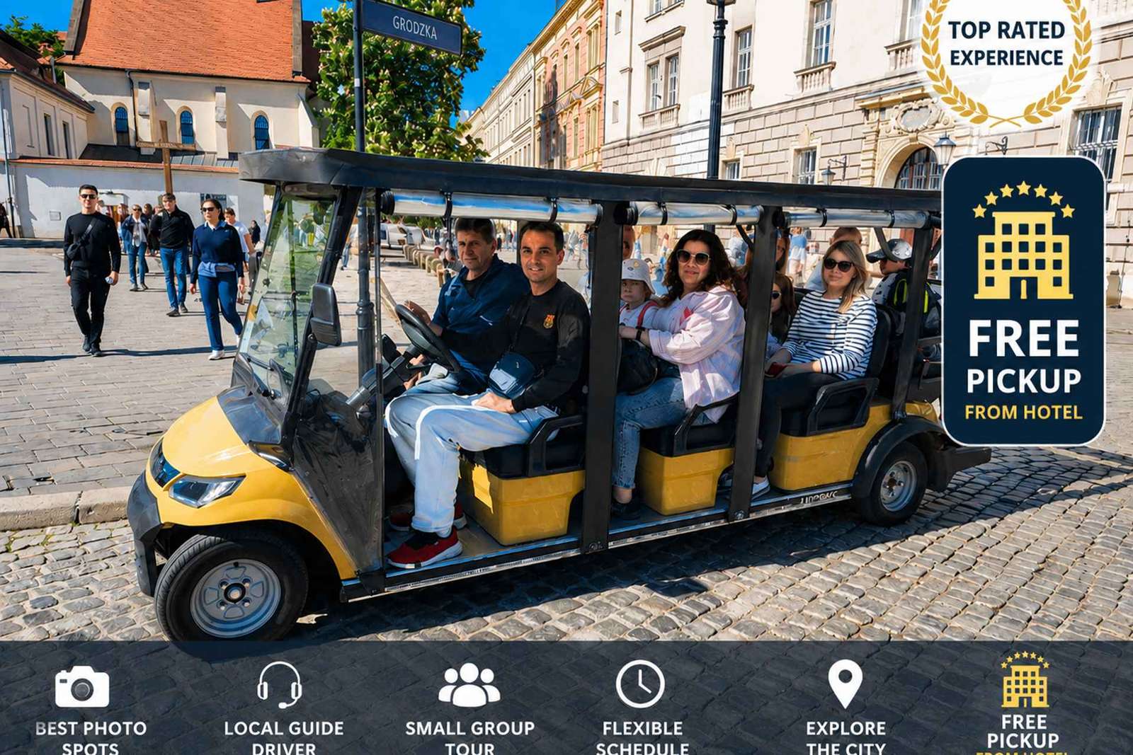 City Tour Cracóvia, carro de golfe. Tour completo particular!
