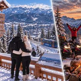 Cracovia: tour por Zakopane en moto de nieve y hoguera