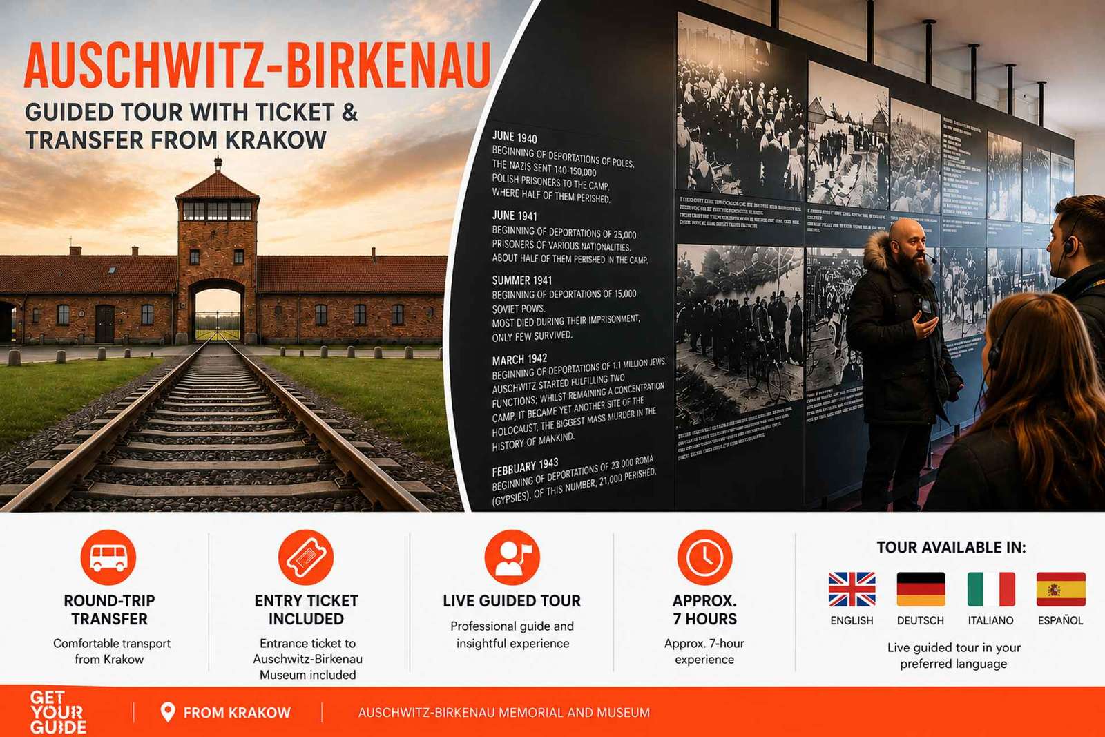 Cracovia: Auschwitz Birkenau Excursión de última hora-Reserva para el día siguiente