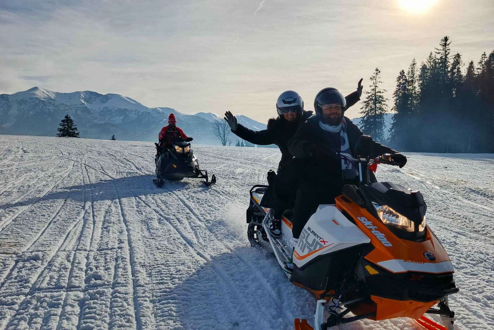 Cracovia: Tour di un giorno in motoslitta e bagni termali di Zakopane