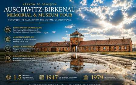 Cracovia: Tour guidato di Auschwitz-Birkenau con trasferimento in hotel