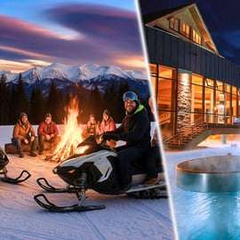 Cracovia: tour de 1 día a Zakopane con motos de nieve, hoguera y aguas termales